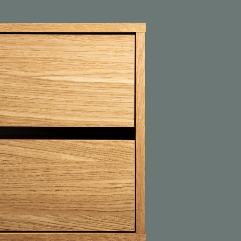 Frame Walk-In 1 colonne avec commode - (2 étagères + 1 commode)