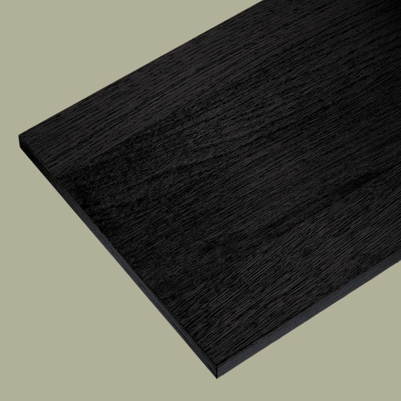 Schwarzes Holzregalbrett mit feiner Maserung für die Original Cullen - Kleiderstange mit Regal für die Wand