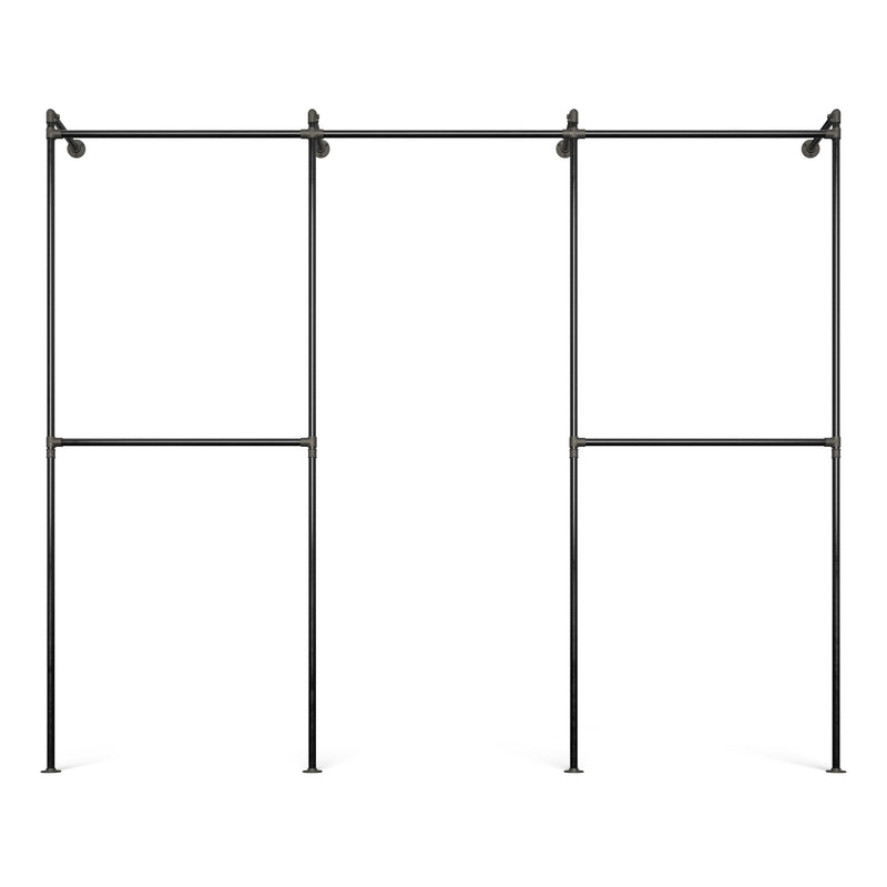Original Walk-In penderie 3 colonnes - (2 rails / 1 rail / 2 rails)