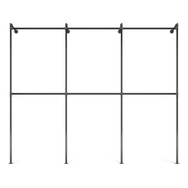 Original Walk-In penderie 3 colonnes - (2 rails / 2 rails / 2 rails)