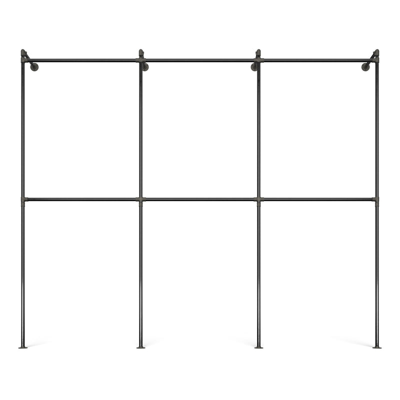 Original Walk-In penderie 3 colonnes - (2 rails / 2 rails / 2 rails)