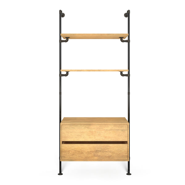 Original Walk-In 1 colonne système d'étagères avec commode - (2 étagères + 1 commode)