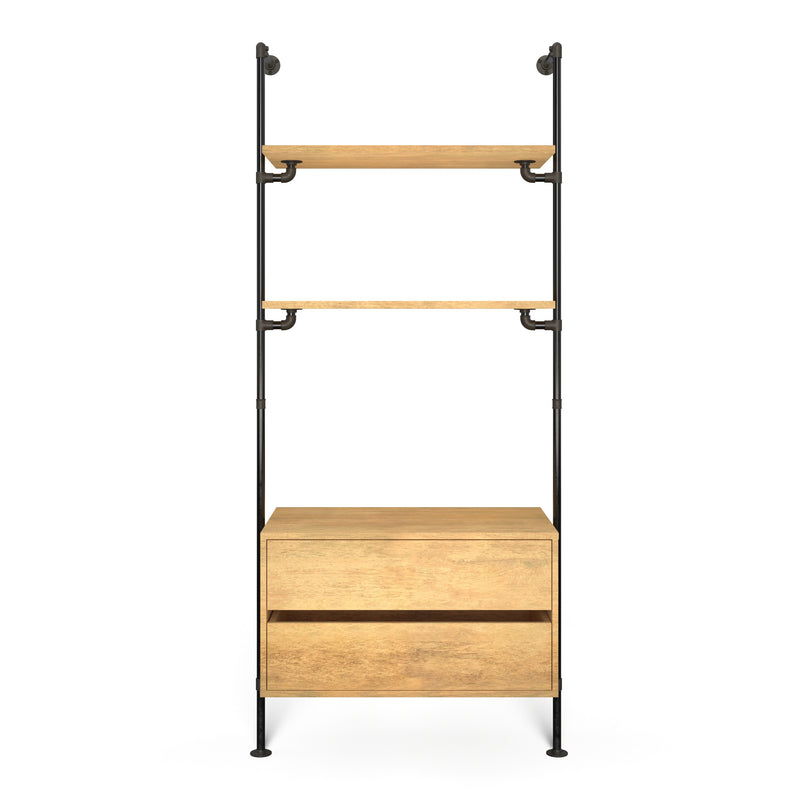 Original Walk-In 1 colonne système d'étagères avec commode - (2 étagères + 1 commode)