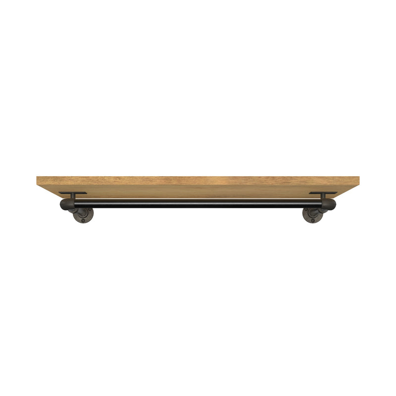 Original Marlow - Tringle à vêtements murale avec étagère en bois