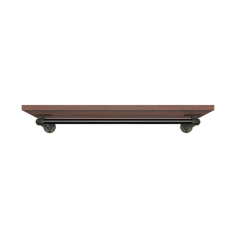 Original Marlow - Tringle à vêtements murale avec étagère en bois