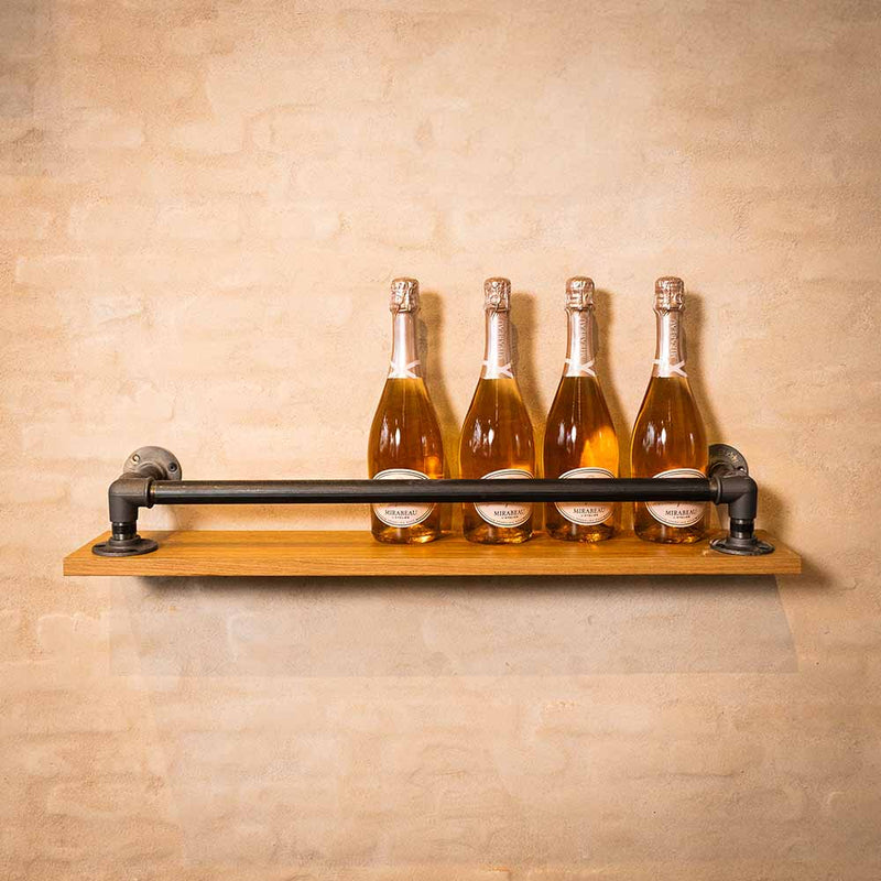 Étagère à vin en chêne 80cm