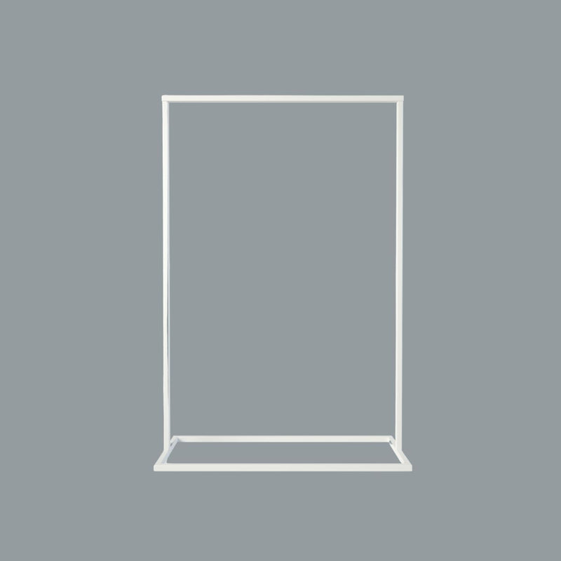 Frame Georgia - Portant à vêtements blanc avec pieds industriels carrés
