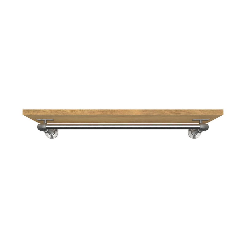 Original Marlow - Tringle à vêtements murale avec étagère en bois
