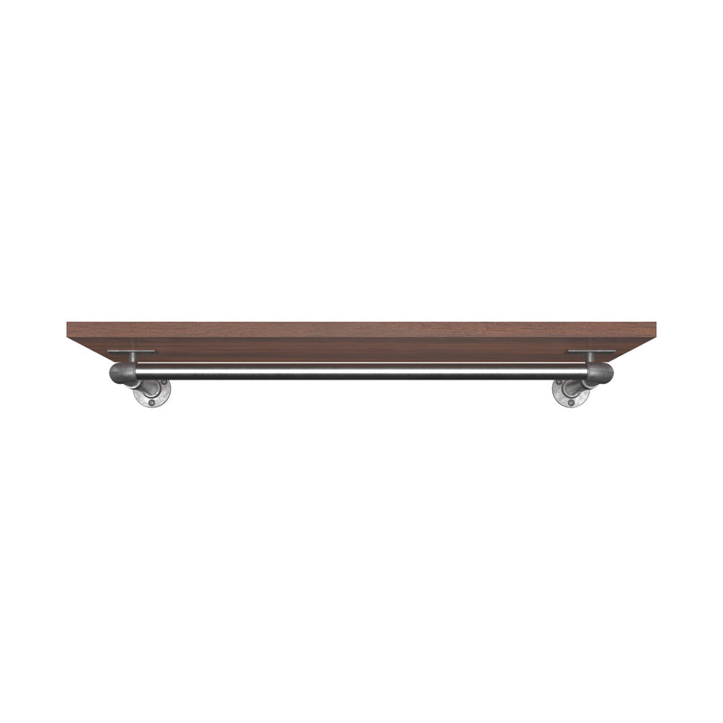 Original Marlow - Tringle à vêtements murale avec étagère en bois
