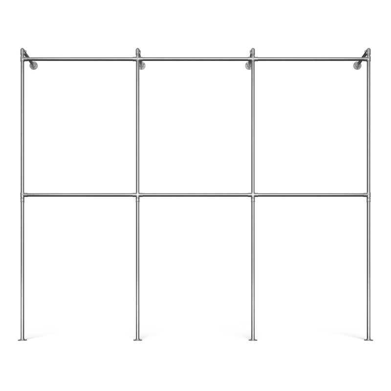 Original Walk-In penderie 3 colonnes - (2 rails / 2 rails / 2 rails)