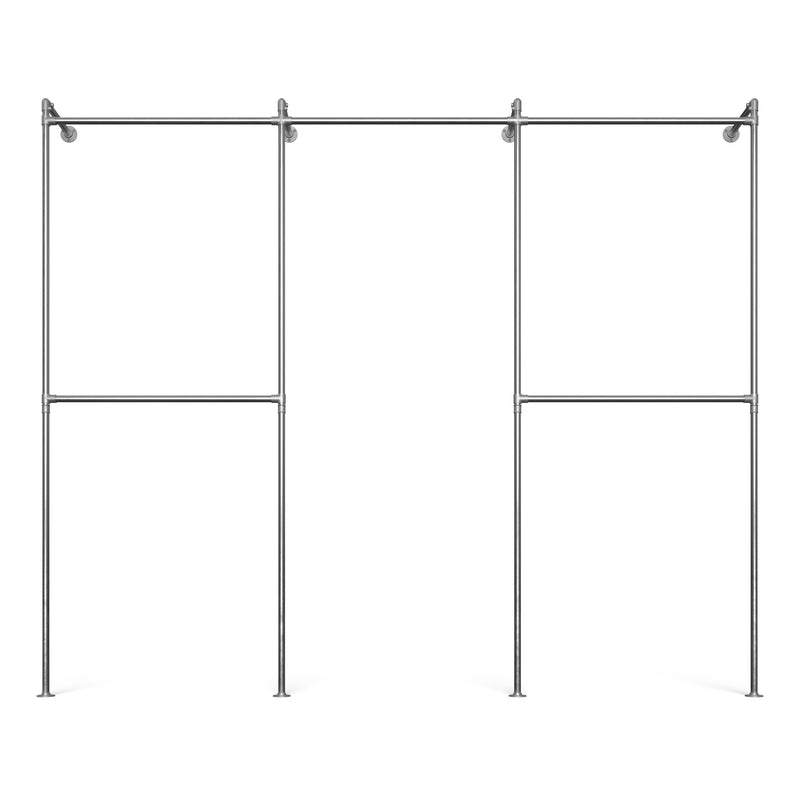 Original Walk-In penderie 3 colonnes - (2 rails / 1 rail / 2 rails)