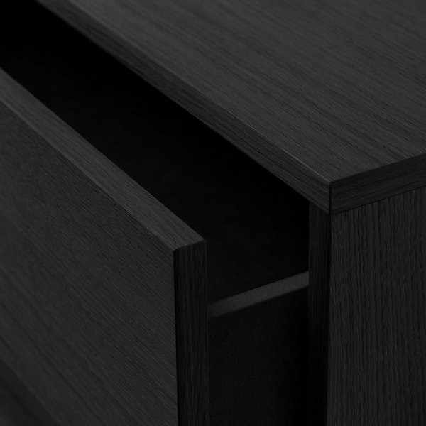 Dresser in black oak with 2 drawers single