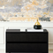 Dresser in black oak with 2 drawers single