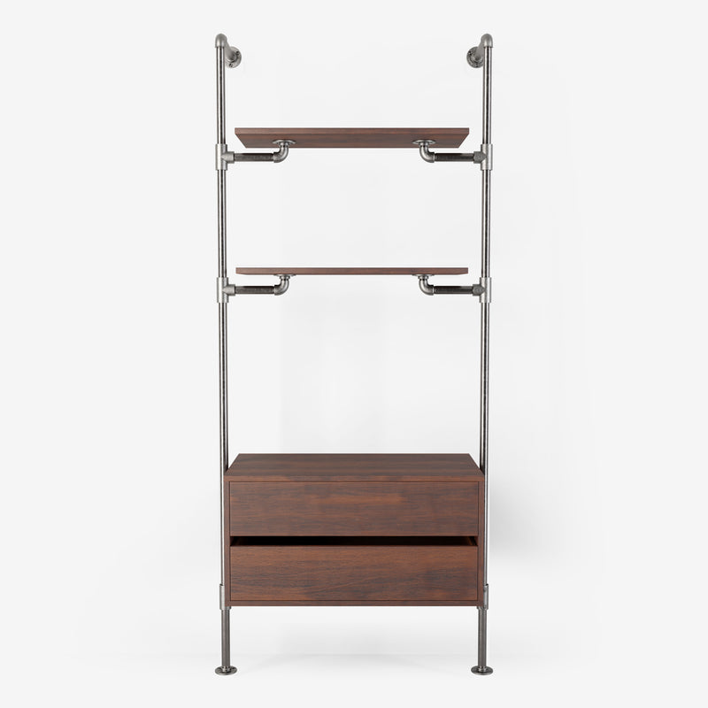 Rackbuddy Walk-In avec commode - (2 étagères + 1 commode)
